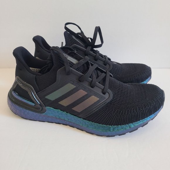 NEW Adidas Ultraboost 20 Running Shoes G55839 Size 7 Black Signal Cyan main image 8
